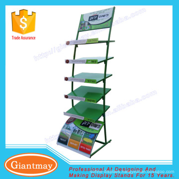 5 tiers green grass sample floor detachable display rack and stand for showcase